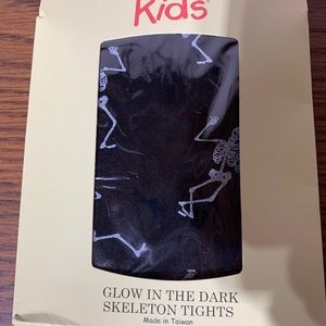 Girls Tights - Glow in the Dark Skeleton - 1-3yrs